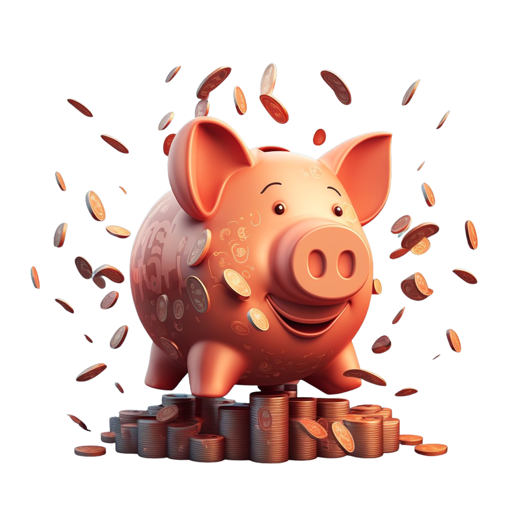 piggy bank showing savings